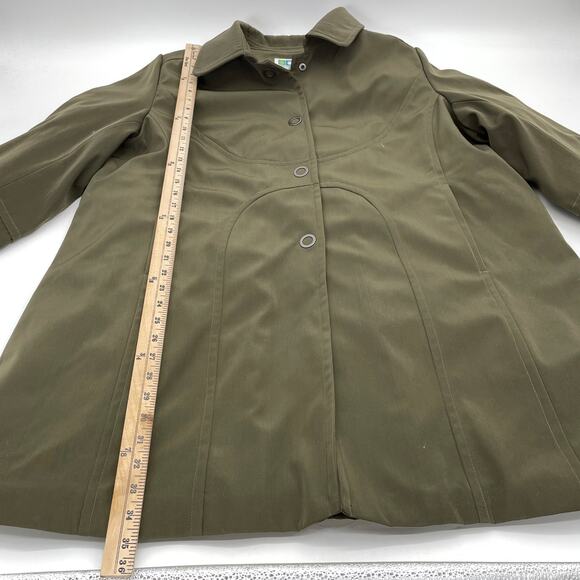 WEATHER SOLUTIONS Women's Sz 1X Green Snap Closure Insulated Winter Jacket - Picture 4 of 5